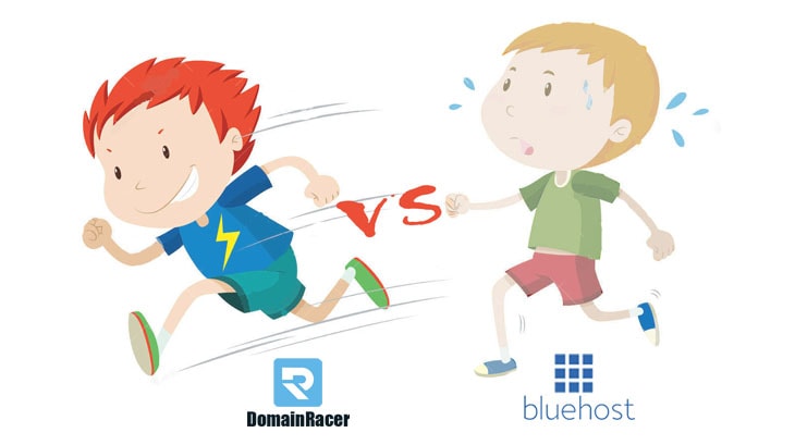 domainracer vs bluehost web hosting company